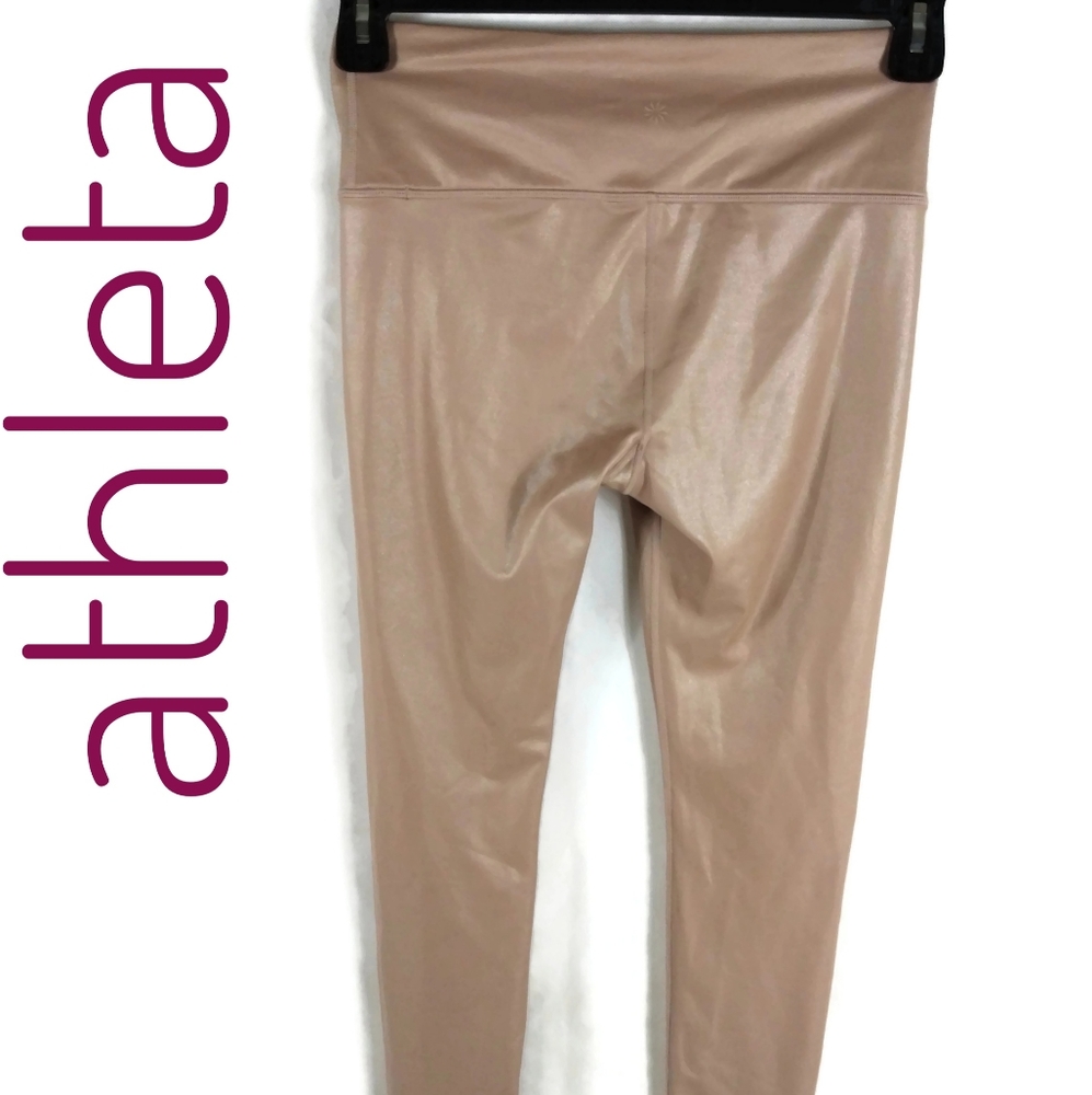 Athleta sparkly blush pink yoga pants